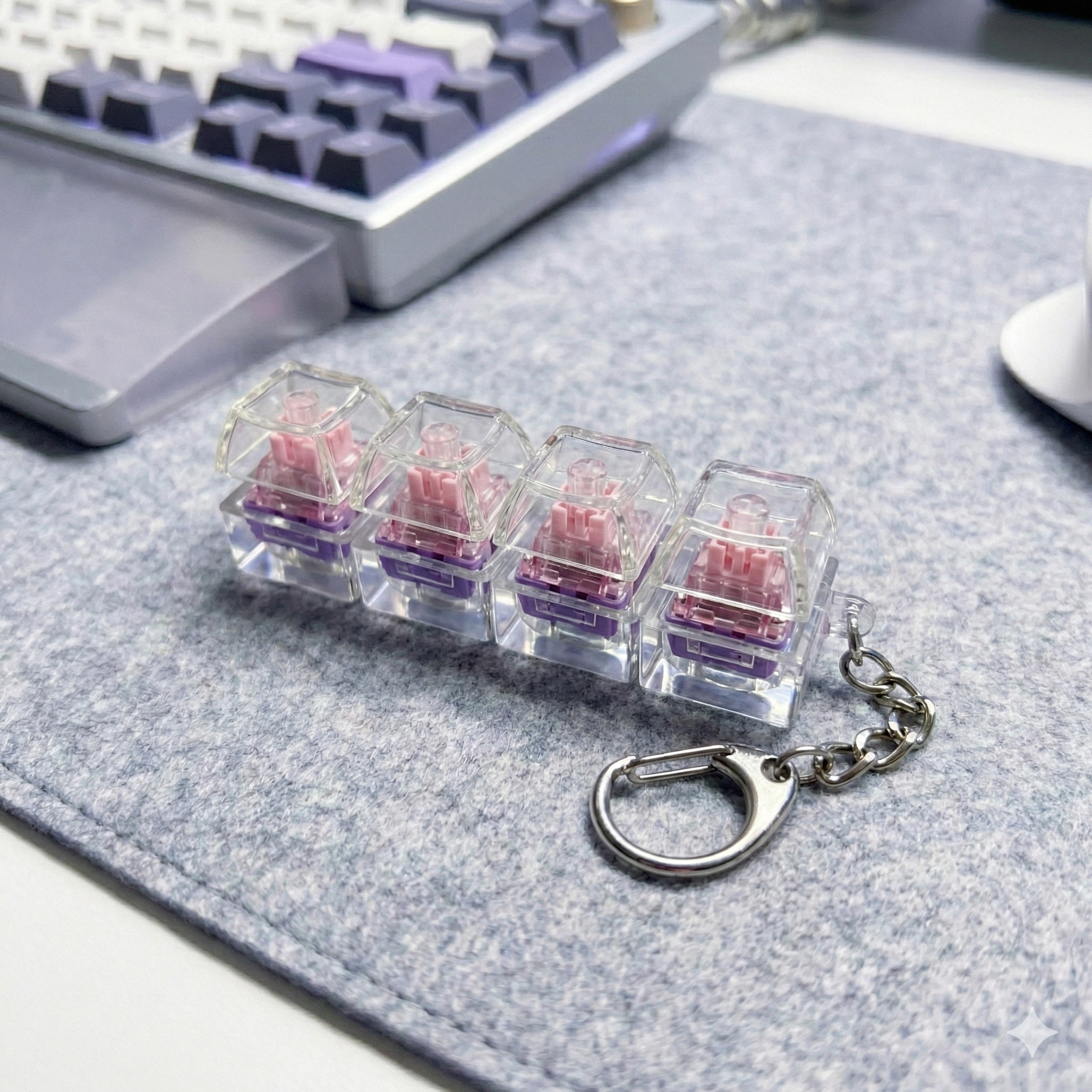 Stress Relief Mini Keyboard Keychain