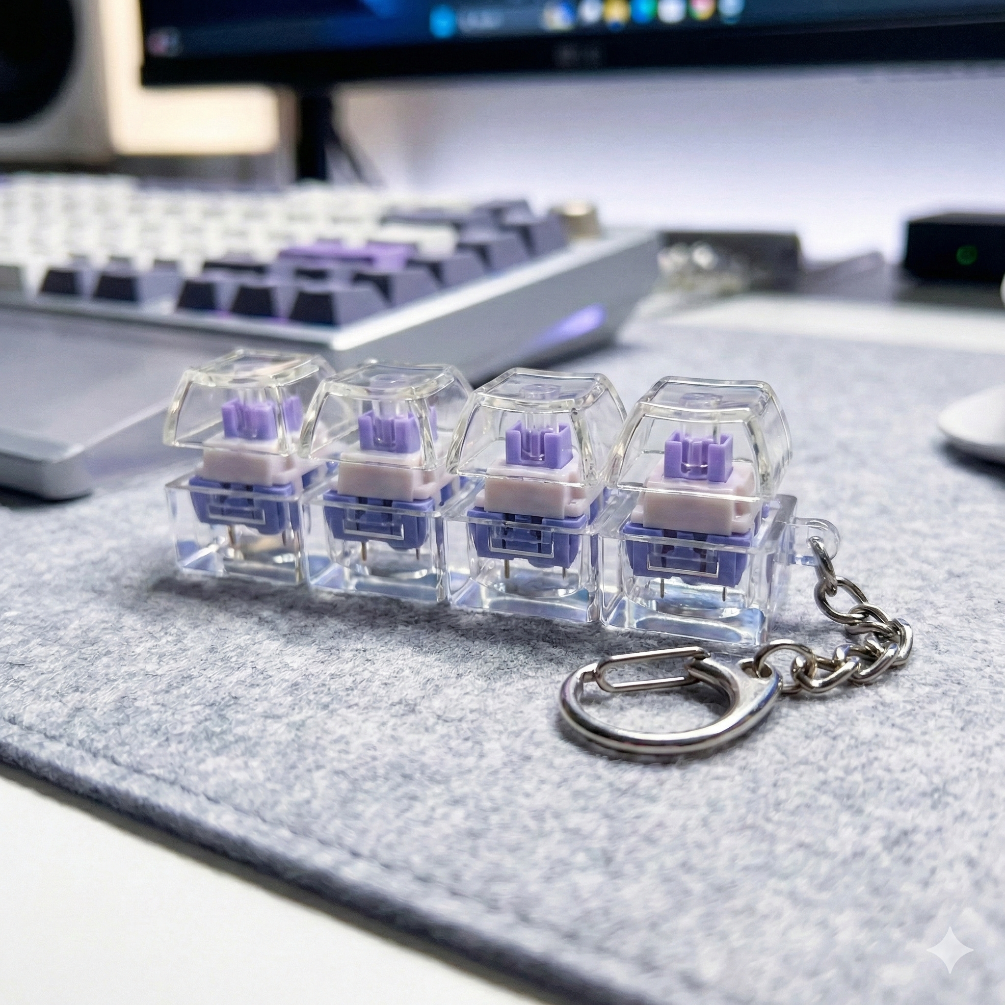Stress Relief Mini Keyboard Keychain